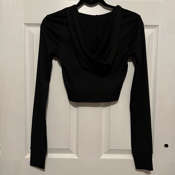 💗 *NEW* Forever 21‎ - Womans Ribbed Active Long Sleeve w/ Hood - Picture 8 of 10